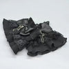 Lolita Black Gothic Punk Lolita Cross Pendant Hand Sleeve Wrist Cuffs Ruffled Floral Lace Elastic Bracelet Halloween Cosplay - Image 3