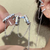 Sparkling Zircon Long Tassel Chain Ear Clip for Women Simple No Piercing Fake Cartilage Ear Cuff Party Jewelry Gifts - Image 3