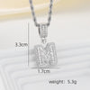 A-Z Silver Color Zircon Letter Initial Necklace Crystal Letter Necklace for Party Birthday Jewelry Gift - Image 17