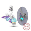 Silver Charm Beads Glowing Luminous Firefly Butterfly Pendant for Bracelet Charm Jewelry - Image 33