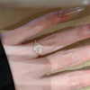 Silver Plated Golden Marquise Series Zircon Ring Necklace For Women Engagement Wedding Simple Jewelry Set - Image 4