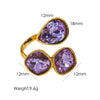 Carlidana Jewelry Open Rings Gold Plated Stainless Steel Simple Multi-Color Crystal Ring For Women Jewelry - Image 16