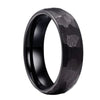 Black Brushed Stainless Steel Couple Ring Hammered Multi-faceted Titanium Rings for Men Women Wedding Engagement Jewelry - Image 10