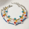 Glass Bead Choker Necklace with Flower-Shaped Bead Details - Image 5