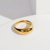 Stainless Steel Jewelry Court Shape Plain Ring Simple Commute Style Chunky Dome Rings For Women Size 6 7 8 9 - Image 3