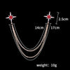 Korean Rhinestone Star Brooch Collar Pin for Men Women Shirt Tassel Chain Lapel Pins Decorative Jewelry Accessory - Image 4