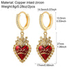 Chrismas Cute Heart Earrings for Women Gold Color Piercing Ear Rings Jewelry Excellent Quality - Image 10