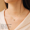 Stainless Steel Teardrop Pendant Necklace with Colorful Stone Details - Image 2