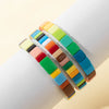 Colorful Acrylic Bead Bangle Set in Multiple Designs - Image 2