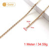 1 Meter Vintage Stainless Steel Men Punk Twist Rope Chain Necklace Bracelet for Bags Jewelry Finding Accessories - Image 18