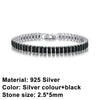 Square Cubic Zirconia Tennis Bracelet 2.5mm or 4mm in Silver-Tone Gold-Tone and Rose Gold-Tone - Image 8