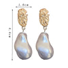 Irregular Water Droplet Imitation Pearl Dangle Earrings for Women Geometry Oval Metal Sheet Drop Earrings Party Retro Jewelry - Image 8