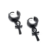 Drop Cross Earring Mens Egyptian Ankh Michael Hang Dangle Earrings Black Stainless Steel Male Punk Jewelry - Image 6