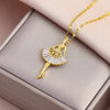 Sweet Sexy Zircon Crystal Series Pendant Necklaces For Women Female Stainless Steel Neck Chain Jewelry Girls Party Gift - Image 22
