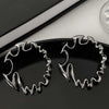 Irregular Twisted Hoop Earrings with Sculptural Metal Profile - Image 2