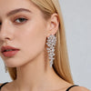 Crystal Long Bridal Clip on Earrings Without Piercing for Women Wedding Party Engagement No Hole Ear Clips - Image 3