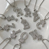 26 Letters A-Z Zircon Crown Pendant Necklace for Women Men Punk Initial Alphabet Necklaces Hip Hop Choker Chain Jewelry - Image 3