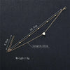 Simple Heart Female Anklets Foot Jewelry Leg Boho Double Layer Anklets On Foot Ankle Bracelets For Women Leg Chain - Image 6