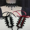 Gothic Lace Bow Choker Necklace Women Collar Necklace Vintage Black Red Choker Short Chain Necklace Halloween Jewelry - Image 3