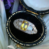 Novel Finger Rings Women Bright Yellow Zirconia Jewelry for Engagement Wedding Band Accessories - Image 1