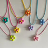 Sweet Colorful Flower Pendant Necklace for Women Girl Floral Design Rope Chain Chokers Jewelry Gift - Image 18