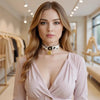 1Pc Sexy Leather Cow Print Bell Pendant Choker Necklace Women Punk Gothic Sweet Bow Necklace Cosplay Party Jewelry Gift - Image 3