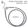 Female 2mm Faceted Beaded Necklace Stone Agat Crystal Tiger Eye Quartzs Choker Mini Simple Jewelry for Women Jewelry - Image 25