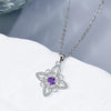 Thai Silver Witch Knot Necklace Wicca Witchcraft Necklace with Purple Cubic Zirconia Supernatural Jewelry for Women - Image 3