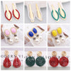 European Oval Hanging Earrings Punk Coiled Metal Women's Earrings Colorful Long Dangle Earrings Big Round Earrings - Image 1
