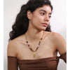Stone Beads Chain Fish Pendant Necklace Ocean Series Stainless Steel Handmade Statement Jewelry Accessories - Image 3
