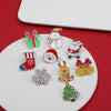 9Pcs/Set Merry Christmas Brooches Santa Claus Sleigh Reindeer Tree Hard Enamel Pins Snowman Snowflake Jingle Bells Badge Xmas - Image 4