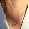 Full Zircon Mini A-Z Letter Pendant Neckalce Stainless Steel Chubby Balloon Initial Alphabet Gold Plated Choker Jewelry - Image 1