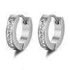 1 Pair/9 Pairs Hoop Earrings for Men Women Unisex Stainless Steel Black Silver Color Men's Huggie Hoop Earrings Set - Image 9