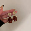 Vintage Punk Cross Zircon Tassel Heart Pendant Metal Earrings For Women Men Goth Y2K Grunge Harajuku Jewelry Accessories - Image 8