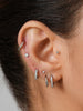 10 Pairs Small Gold Hoop Stud Earrings for Women, Gold Plated Tiny Stainless Steel Earrings Sets for Multiple Piercing - Image 4