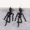 Halloween Skeleton Acrylic Drop Earrings Horror Hallowmas Gothic Long Skull Dangle Earring Party Jewelry for Women Gifts - Image 4