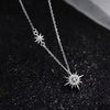 Silver Zircon Star Pendant Choker Necklace For Women Classic Jewelry Light Advanced Accessories - Image 4