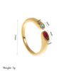 Month Birthstone Style Ring with Zircon Accents in Gold Tone or Silver Tone - Image 5