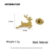 stainless steel Christmas reindeer brooch, backpack pendant, suit lapel pin, badge gift for friends - Image 6