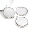 5pcs 20mm 25mm 30mm Inner Size Rotation Double Side Rhodium 8 Colors Cameo Cabochon Base Setting Charms Pendant - Image 5