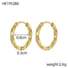 Carlidana Chic Simple Hoop Earrings Simple Women Earrings Stainless Steel Gold Plated Twisted Circle Huggies Earring - Image 13