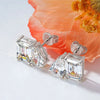 Gold Emerald&Pear Cut Cubic Zirconia Stud Earrings For Women Two Stone Ear Studs Party Wedding Jewelry Gift - Image 9
