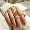 Paper Clip Double Color Four Layers Star Zircon Ring Women Stainless Steel Gold Plated Statement Jewelry - Image 4