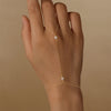 Silver Flower Clover CZ Finger Ring Chain Bracelet For Women Hand Chain Horse Eye Jewelry Party Gift - Image 3