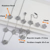 Stainless Steel Laser Five Leaf Flower Petal Adjustable Clover Bracelet Classic for Woman Girl Jewelry Party Gift - Image 5