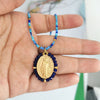 Virgin Mary Stainless Steel Pendant Charm Necklace Women Choker Beads Chain Gold Silver Color Rainbow Colorful Jewelry - Image 7