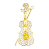 Skeds Creative Women Rhinestone Violin Badges Pins Elegant Lady Party Wedding Musical Instrument Brooches - Image 5