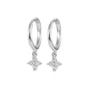 Silver Rainbow Tassel Four Petal Flower Drop Stud Earrings for Women Sweet Girl Ear Bone Jewelry Accessories - Image 34