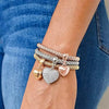 Charm Bracelet Set of 3 with Heart Lock Key and Music Note Charms - Image 11