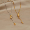 Classic 316L Stainless Steel Knot Charm Pendant&necklaces for Women Delicate Chain Metal Waterdrop Choker Necklaces - Image 1